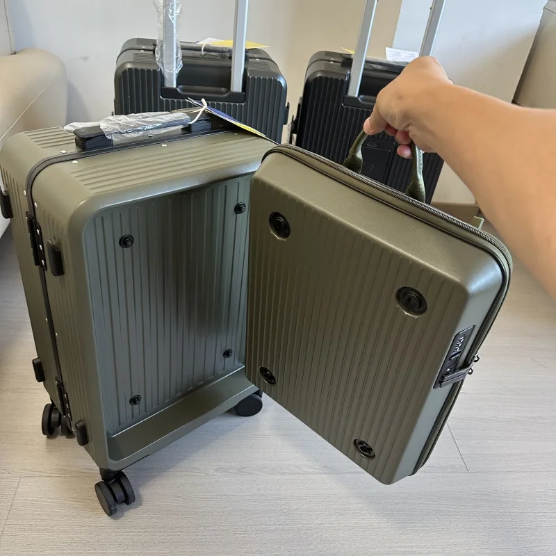 Aluminum Frame Carry On Luggage - 2'si 1 Arada Valiz, Çıkarılabilir Sırt