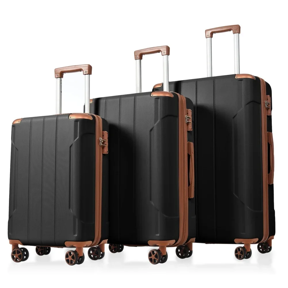 Expandable Hard Shell Luggage Set - 3 Parçalı Genişletilebilir Sert Kabuklu ABS