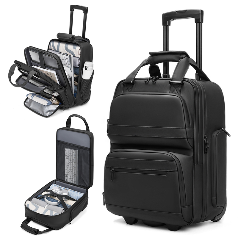 Foldable Rolling Luggage Bag - Seyahat Çantası, İş Sırt Çantaları, Erkekler