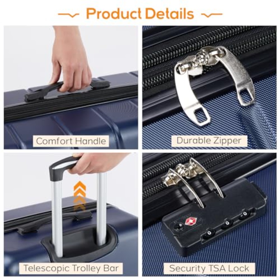 3 Parçalı Seyahat Valiz Seti:  - Expandable Hard Shell Luggage Set incelemesi ve fiyatı