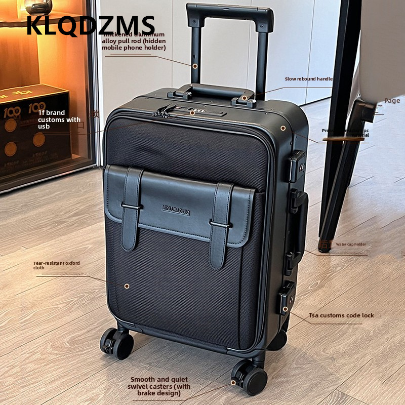 KLQDZMS Oxford Kumaş Bavul Ön  - Spinner Wheel Rolling Suitcase 20 Inch incelemesi ve fiyatı